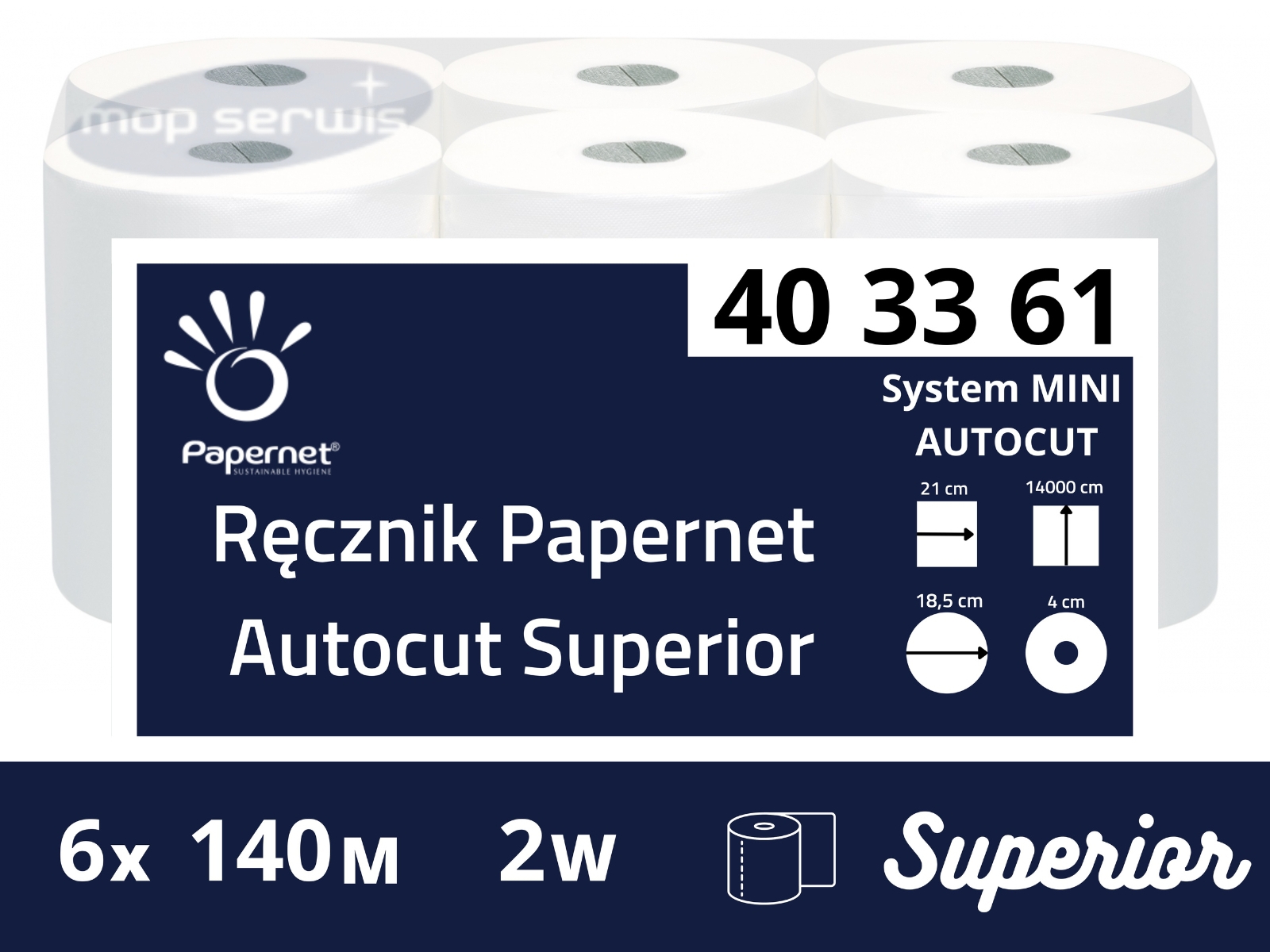Ręcznik x6 Papernet Autocut 403361 Superior 140m